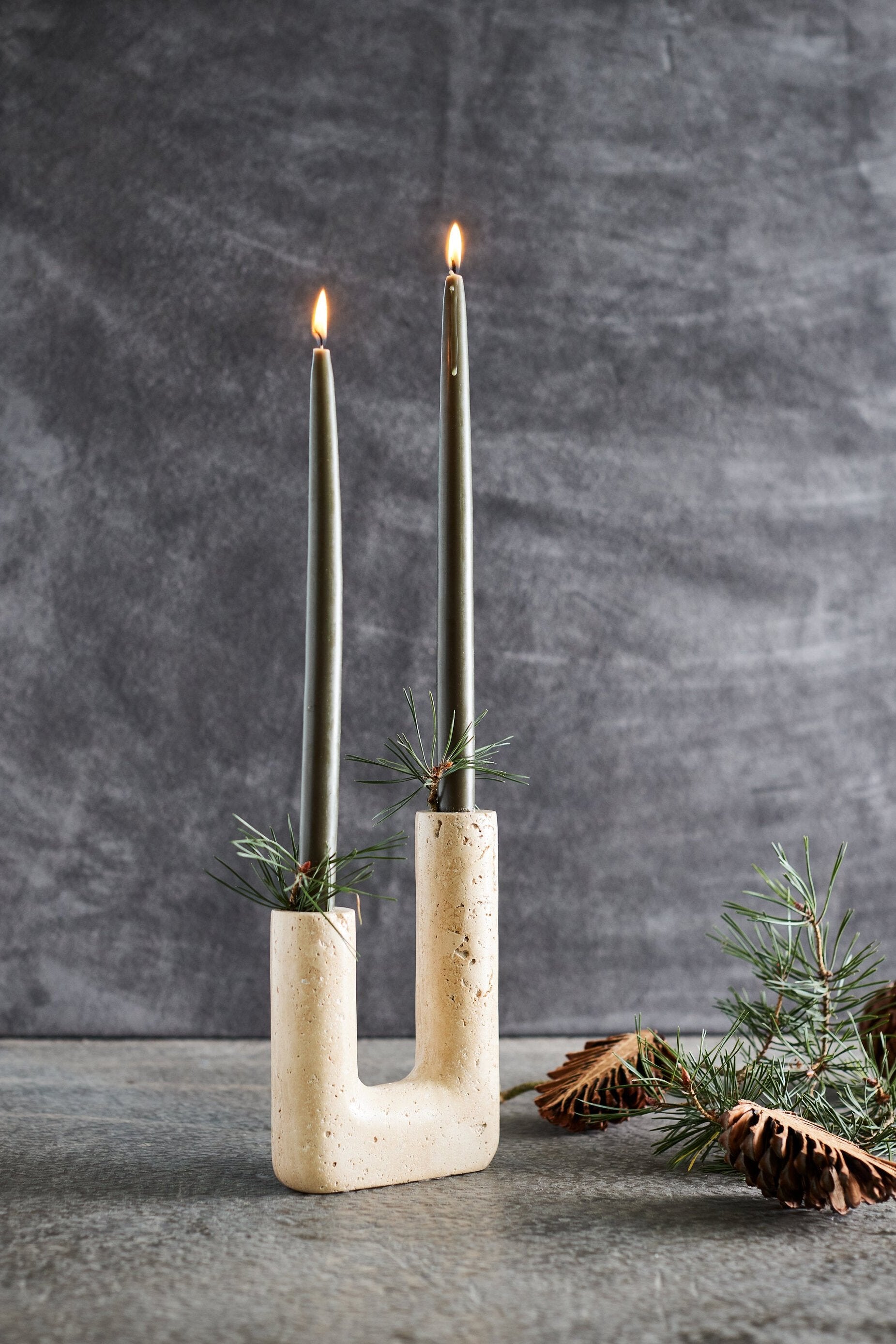 Minerva lysestage - Creme